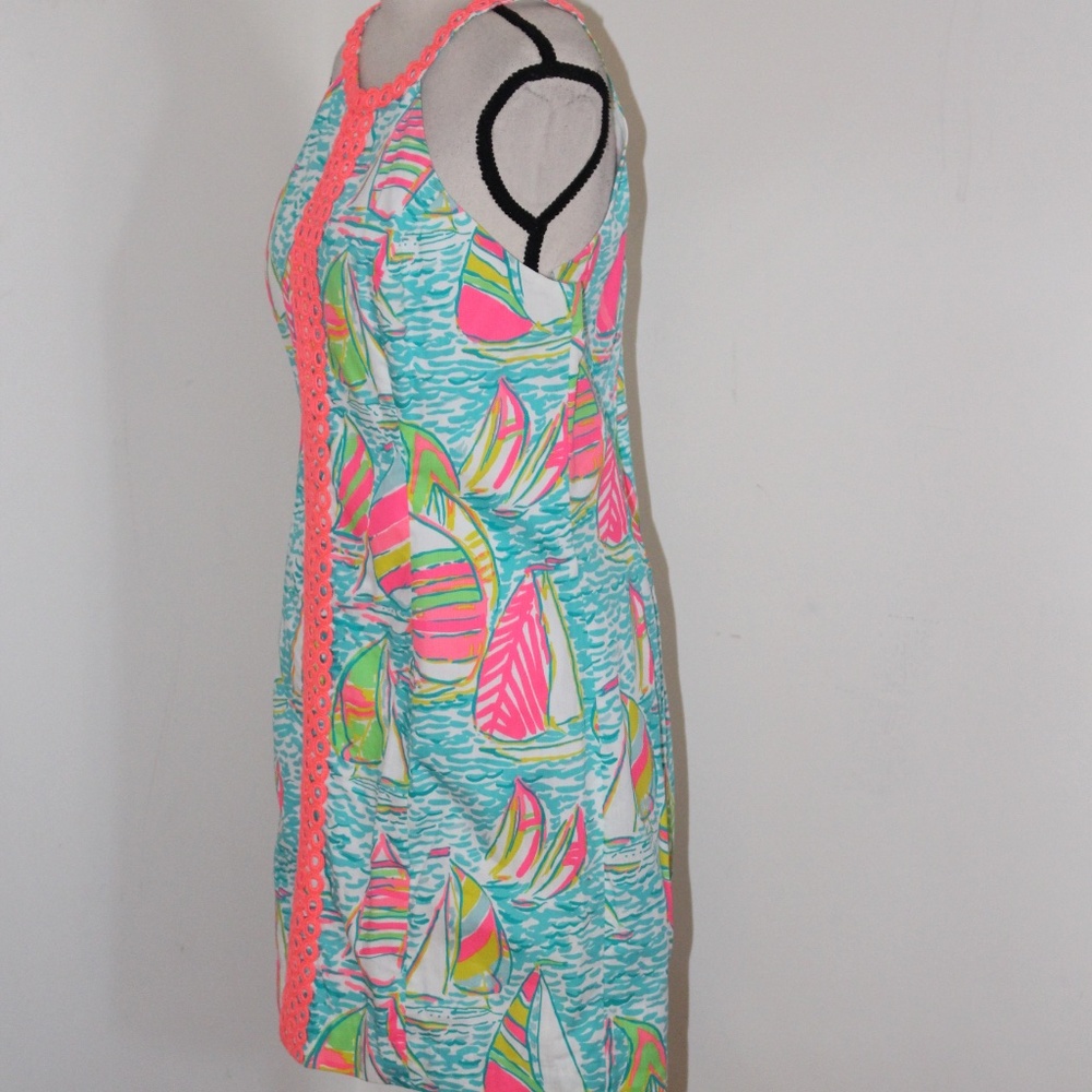 Lilly Pulitzer, Sasha Shift dress Pop Up UGotta Regatta Sailboat - Picture 3 of 12